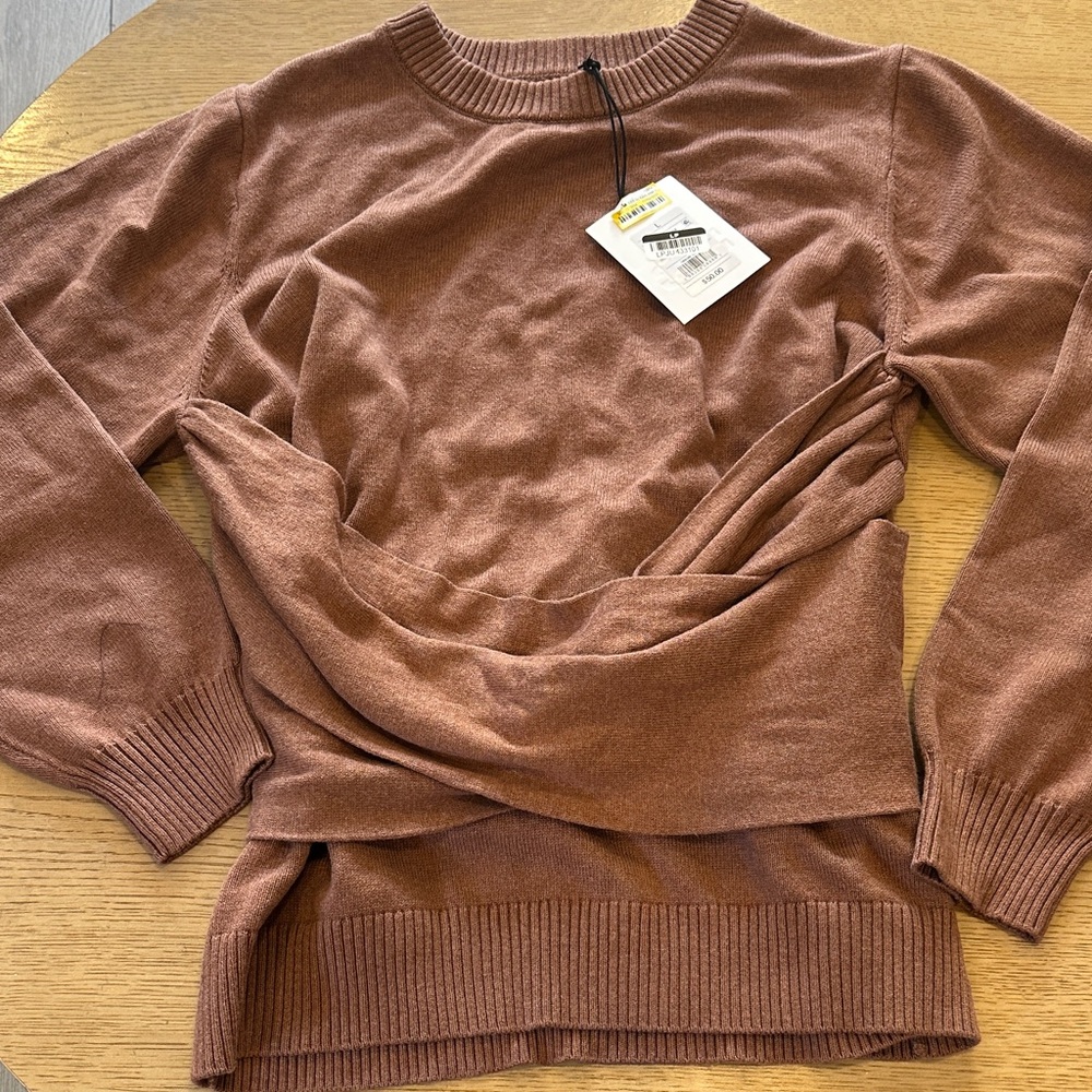 KBB by khalana Women's Brown Sweater NWT LARGE